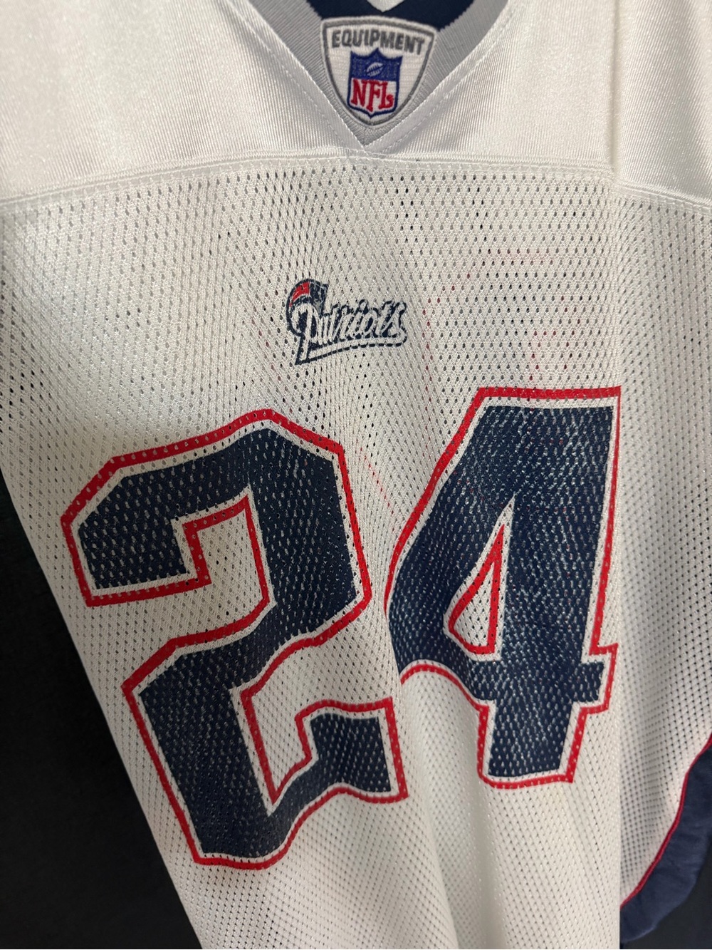 Patriots Football Jersey #24 LAW - Picture 2 of 3